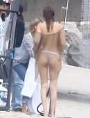 Bella Hadid in See-Through for Photoshoot in Malibu