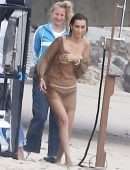 Bella Hadid in See-Through for Photoshoot in Malibu