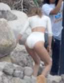 Bella Hadid in See-Through for Photoshoot in Malibu