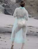 Bella Hadid in See-Through for Photoshoot in Malibu