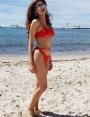 Blanca Blanco in Red Bikini for Photoshoot in Cannes