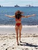 Blanca Blanco in Red Bikini for Photoshoot in Cannes
