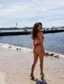 Blanca Blanco in Red Bikini for Photoshoot in Cannes