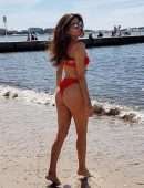 Blanca Blanco in Red Bikini for Photoshoot in Cannes