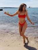 Blanca Blanco in Red Bikini for Photoshoot in Cannes