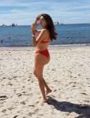 Blanca Blanco in Red Bikini for Photoshoot in Cannes
