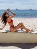 Blanca Blanco in Red Bikini for Photoshoot in Cannes