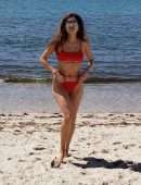 Blanca Blanco in Red Bikini for Photoshoot in Cannes