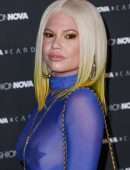 Chanel West Coast in See-through at Fashion Nova x Cardi B Collection Launch Event