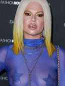 Chanel West Coast in See-through at Fashion Nova x Cardi B Collection Launch Event