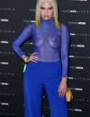 Chanel West Coast in See-through at Fashion Nova x Cardi B Collection Launch Event