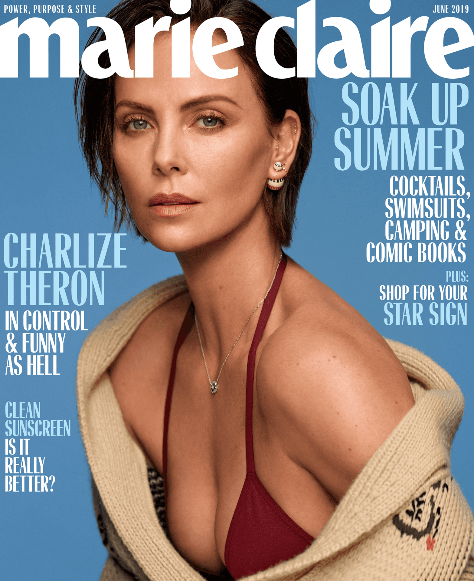 Charlize Theron in Marie Claire Magazine - June 2019