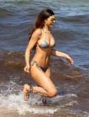 Danielle Herrington and Jasmine Sanders in Bikini on the Beach in Miami