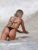 Delilah Belle Hamlin in Thong Bikini On the Beach in Tulum