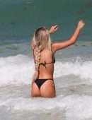 Delilah Belle Hamlin in Thong Bikini On the Beach in Tulum