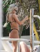 Delilah Belle Hamlin in Thong Bikini On the Beach in Tulum