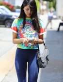 Eiza Gonzalez Booty in Tights, Outside Hair Salon in Los Angeles