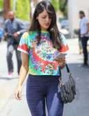 Eiza Gonzalez Booty in Tights, Outside Hair Salon in Los Angeles