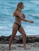 Eugenie Bouchard in Thong Bikini at in Miami Beach