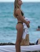 Eugenie Bouchard in Thong Bikini at in Miami Beach