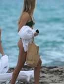 Eugenie Bouchard in Thong Bikini at in Miami Beach