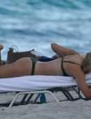 Eugenie Bouchard in Thong Bikini at in Miami Beach