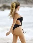 Farrah Abraham Booty in Black Swimsuit in Puerto Vallarta