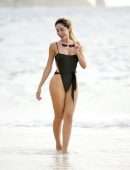 Farrah Abraham Booty in Black Swimsuit in Puerto Vallarta