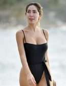 Farrah Abraham Booty in Black Swimsuit in Puerto Vallarta