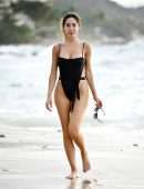 Farrah Abraham Booty in Black Swimsuit in Puerto Vallarta