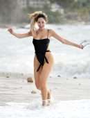 Farrah Abraham Booty in Black Swimsuit in Puerto Vallarta