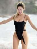 Farrah Abraham Booty in Black Swimsuit in Puerto Vallarta