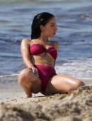 Giulia De Lellis for Bikini Photoshoot on the Beach in Miami