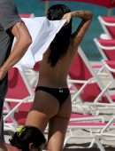 Giulia De Lellis for Bikini Photoshoot on the Beach in Miami