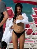 Giulia De Lellis for Bikini Photoshoot on the Beach in Miami