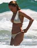 Heather Graham in Bikini on the Beach in Mexico