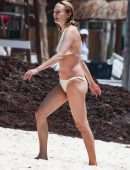 Heather Graham in Bikini on the Beach in Mexico