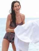 Izabel Goulart in Bikini on the Beach in Cannes