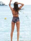 Izabel Goulart in Bikini on the Beach in Cannes