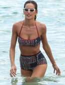 Izabel Goulart in Bikini on the Beach in Cannes
