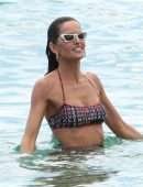 Izabel Goulart in Bikini on the Beach in Cannes