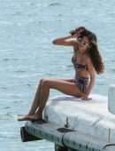 Izabel Goulart in Bikini on the Beach in Cannes