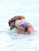 Izabel Goulart in Bikini on the Beach in Cannes