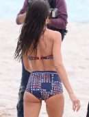 Izabel Goulart in Bikini on the Beach in Cannes