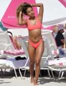 Karrueche Tran in Bikini at Beach in Miami