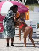 Karrueche Tran in Bikini at Beach in Miami