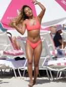 Karrueche Tran in Bikini at Beach in Miami