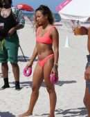 Karrueche Tran in Bikini at Beach in Miami