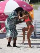 Karrueche Tran in Bikini at Beach in Miami