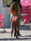 Karrueche Tran in Bikini at Beach in Miami